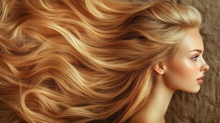 beautiful girl with trimmed blond hair