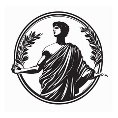 Ancient Greek God Dionysus Vector Image. Ancient Greek God Dionysus illustration isolated on white background.