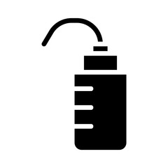 Laboratory wash bottle icon. Concept of chemistry, science, and experiment.