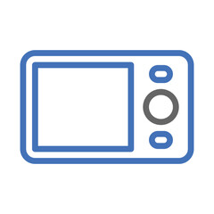 Digital camera icon. Concept of photography, technology, and art.