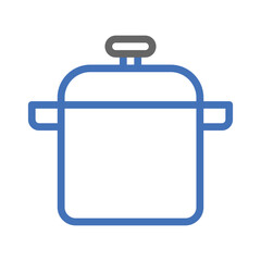 Cooking pot icon. Concept of cooking, kitchen, and food preparation.