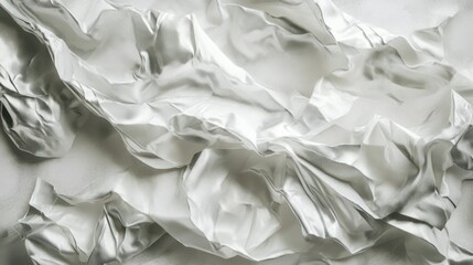 Obraz premium Crumpled silver foil as background