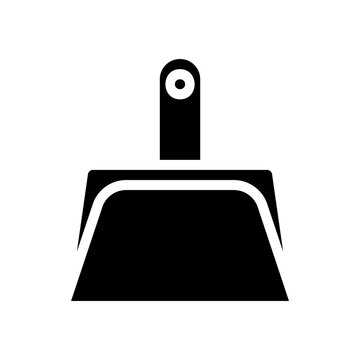recommend clip art: Dustpan icon for cleaning, housekeeping, and hygiene concept.