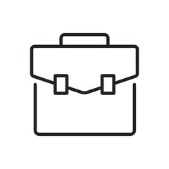 Briefcase, job thin line icons. Editable stroke and Perfect pixel on transparent background