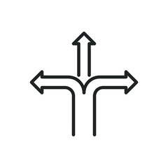 Direction thin line icons. Editable stroke and Perfect pixel on transparent background