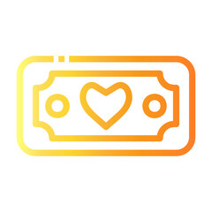 donation Line Gradient Icon