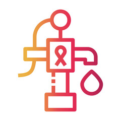 Fototapeta premium water pump donation Line Gradient Icon