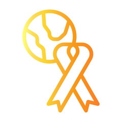 charity international day Line Gradient Icon