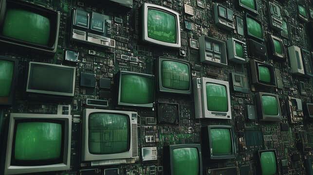 Advanced Embedded Systems Architecture: Microcontroller Network Connectivity and IoT Technology Visualization