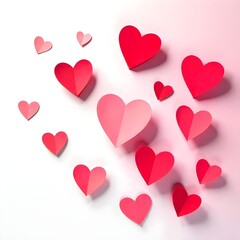 Heart Pattern. Background for love, Heart on pink background.