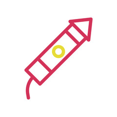 Firework rocket icon. Concept of celebration, festival, and party.