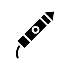 Firework rocket icon. Concept of celebration, party, and fun.