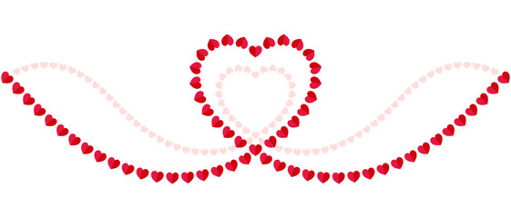 wave heart red color design vector background