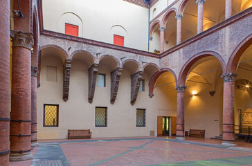 Bologna - Atrium of Museo civico medievale - Medieval museum © Renáta Sedmáková