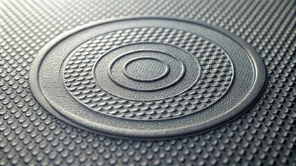 Close-up of gray surface with circular pattern, gray, surface, close-up, circular, pattern, texture, abstract, design