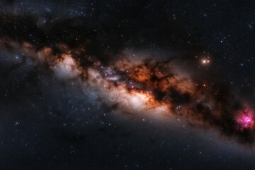 Obraz premium A galaxy with a long stream of stars