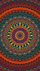 Fototapeta premium An intricate mandala pattern in vibrant colors.