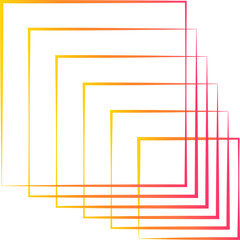 Square color blend line gradient technology concept, logo, template, frame