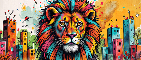 lion digital art