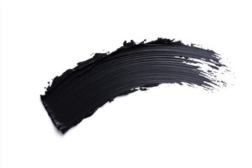 Bold black brushstroke on white background for art and design