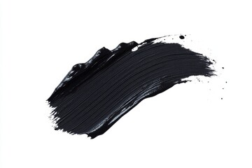 Bold black brushstroke on white background