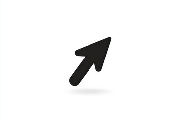 Black cursor arrow on white background