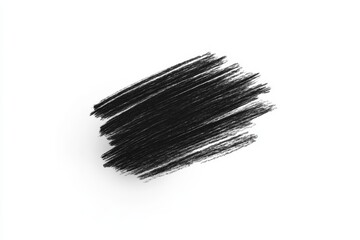 Abstract black brush stroke on white background