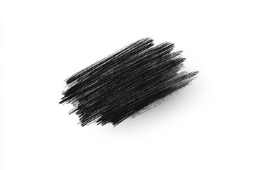 Black brushstroke abstract on white background
