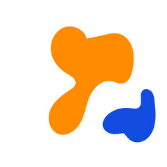 Abstract Blue Orange Shapes Design