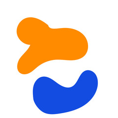 Abstract Blue Orange Shapes Design