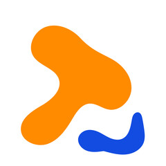 Abstract Blue Orange Shapes Design