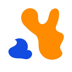 Abstract Blue Orange Shapes Design