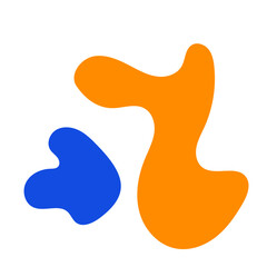 Abstract Blue Orange Shapes Design