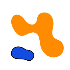Abstract Blue Orange Shapes Design