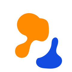 Abstract Blue Orange Shapes Design