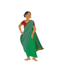 民族衣装を着た女性　インド