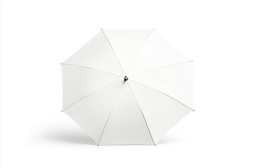 White umbrella against minimalist background with shadow play
