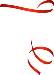 Red ribbon. Decoration for holiday, new year