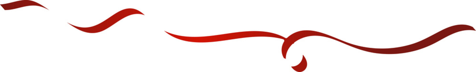 Red ribbon. Decoration for holiday, new year