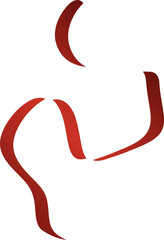 Red ribbon. Decoration for holiday, new year