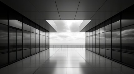 Geometric patterns with sharp, clean lines in white and metallic hues, symbolizing clarity, efficiency, and success in the business world.