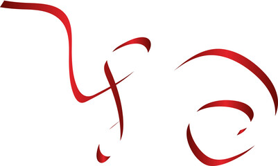 Red ribbon. Decoration for holiday, new year