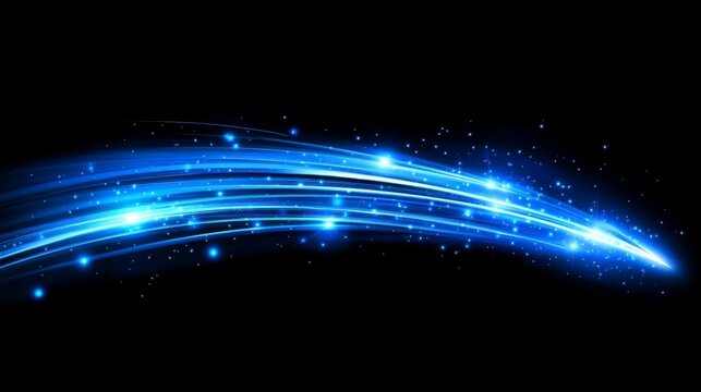 Blue background featuring upward arrows with motion lines conveying speed and progress ideal for business growth and technology stock illustrations.