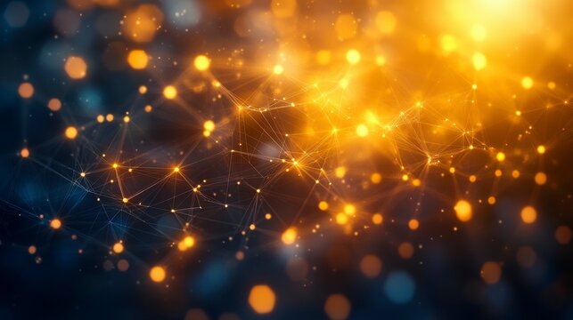 Low-poly 3D wireframe in an abstract polygonal space symbolizing artificial intelligence innovation and advanced technology for stock visuals and illustrations.