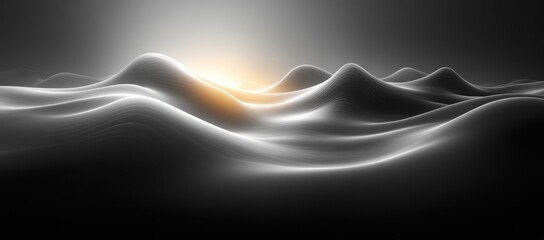 Black and White Abstract Grunge Background with Smooth Gradients and Texture for Retro Design Banner Poster