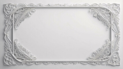 Artistic White Gypsum 3D Leaves Frame Wall Decoration for Premium Home and Office Interior Wall Art Ideas