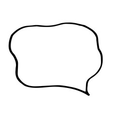 シンプルなペンの手書き風ベクター吹き出し