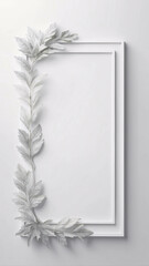 Contemporary White Gypsum Leaves 3D Wall Frame for Elegant Living Room and Home Office Interior Design