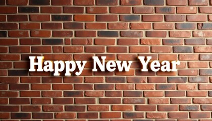 Obraz premium A brick wall background with the text 