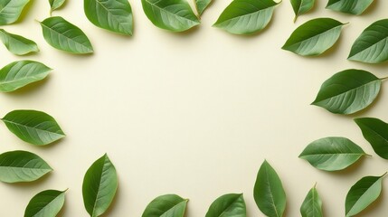 Abstract textured background of bright green leaves arranged in a detailed collage, perfect for fresh, nature-inspired stock visuals and creative projects.